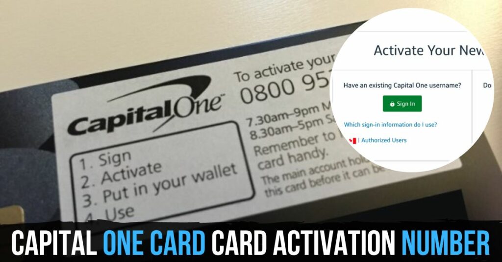 Capital One Card Card Activation Number