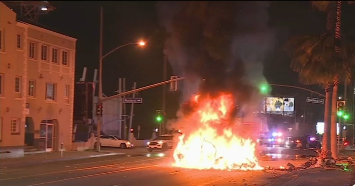 1 Dead in Fiery Crash in West Hollywood