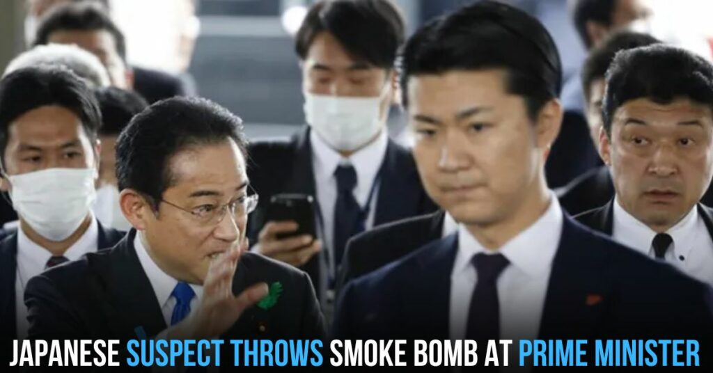 Japanese Suspect Throws Smoke Bomb at Prime Minister