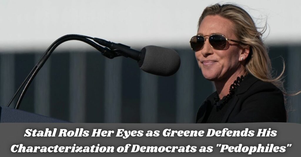 Stahl Rolls Her Eyes as Greene Defends His Characterization of Democrats as "Pedophiles"