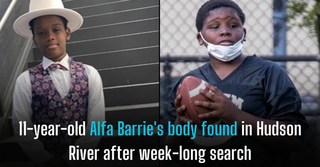 11-year-old Alfa Barrie's body found in Hudson River after week-long search