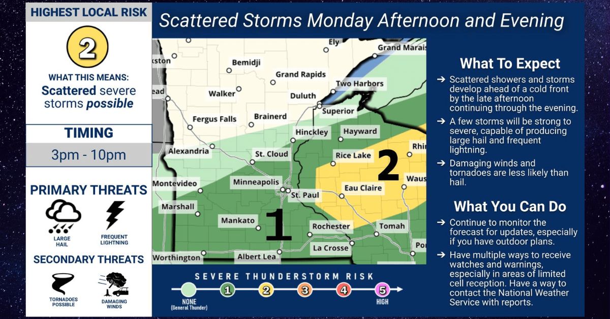 Severe Weather Outlook Monday AfternoonMonday Evening